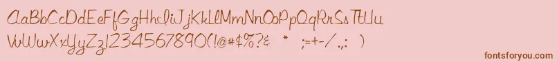 Libbysr Font – Brown Fonts on Pink Background