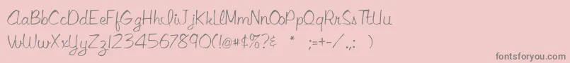 Libbysr Font – Gray Fonts on Pink Background