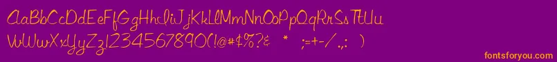 Libbysr Font – Orange Fonts on Purple Background