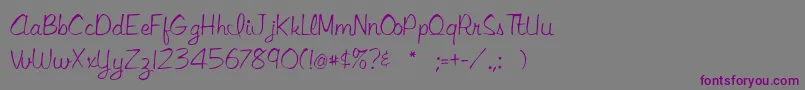 Libbysr Font – Purple Fonts on Gray Background