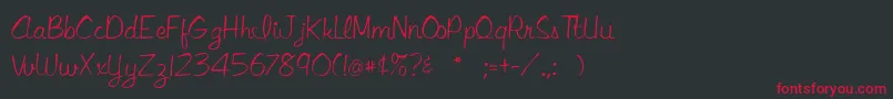 Libbysr Font – Red Fonts on Black Background