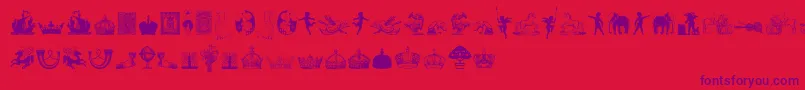 Шрифт CornucopiaOfDingbatsFive – фиолетовые шрифты на красном фоне