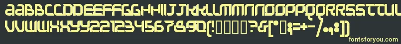 フォントQuestion Of Time  Simple  – 黒い背景に黄色の文字