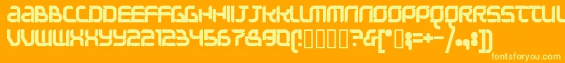 フォントQuestion Of Time  Simple  – オレンジの背景に黄色の文字