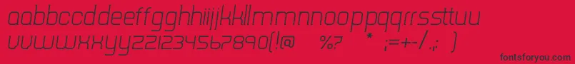 Police TripserifceLightitalic – polices noires sur fond rouge