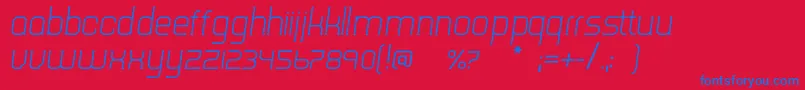 Шрифт TripserifceLightitalic – синие шрифты на красном фоне