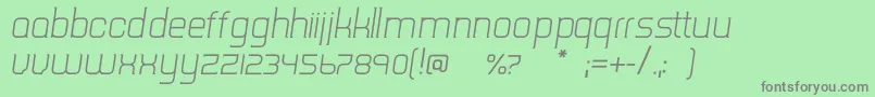 TripserifceLightitalic Font – Gray Fonts on Green Background