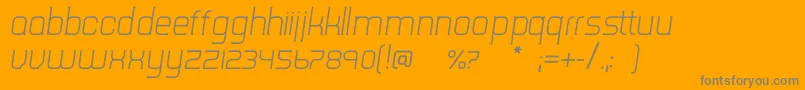 TripserifceLightitalic-Schriftart – Graue Schriften auf orangefarbenem Hintergrund