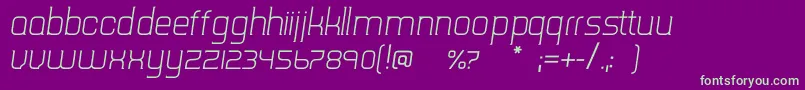 TripserifceLightitalic Font – Green Fonts on Purple Background