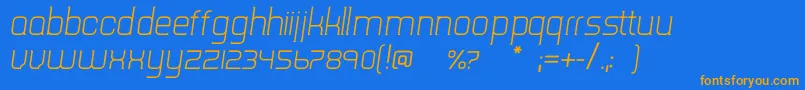 TripserifceLightitalic Font – Orange Fonts on Blue Background