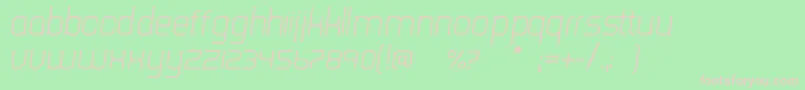 Police TripserifceLightitalic – polices roses sur fond vert
