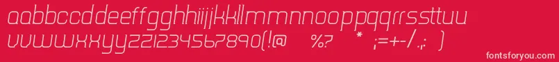 Police TripserifceLightitalic – polices roses sur fond rouge