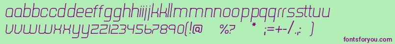 TripserifceLightitalic Font – Purple Fonts on Green Background
