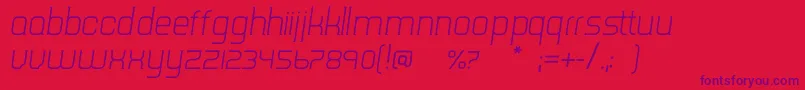 TripserifceLightitalic Font – Purple Fonts on Red Background
