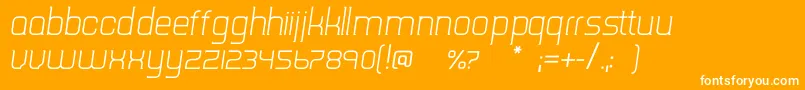 Шрифт TripserifceLightitalic – белые шрифты на оранжевом фоне