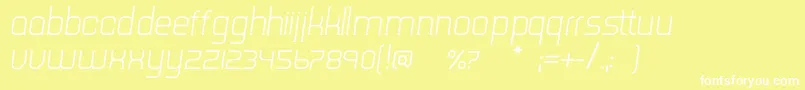 TripserifceLightitalic Font – White Fonts on Yellow Background