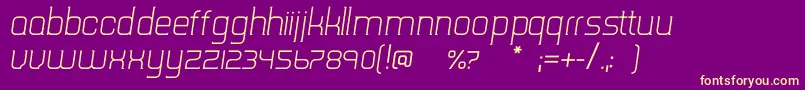 TripserifceLightitalic Font – Yellow Fonts on Purple Background