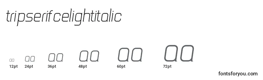 TripserifceLightitalic Font Sizes