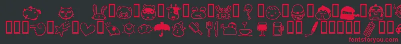 Rakugaki Font – Red Fonts on Black Background