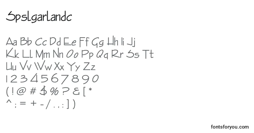 Spslgarlandcフォント–アルファベット、数字、特殊文字