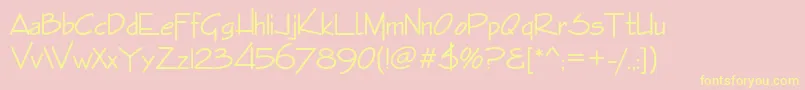 Spslgarlandc Font – Yellow Fonts on Pink Background