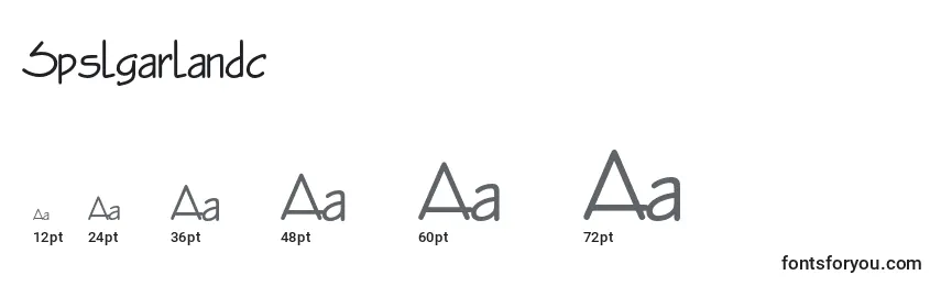 Размеры шрифта Spslgarlandc
