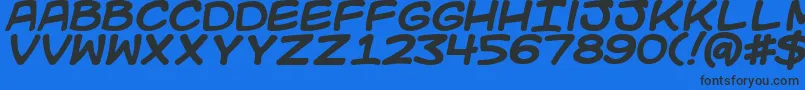 KidKosmicBold Font – Black Fonts on Blue Background