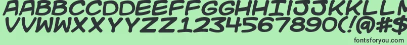 KidKosmicBold Font – Black Fonts on Green Background