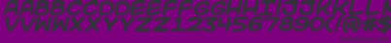 KidKosmicBold Font – Black Fonts on Purple Background