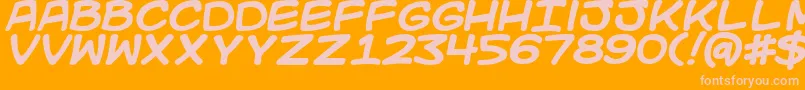 KidKosmicBold Font – Pink Fonts on Orange Background