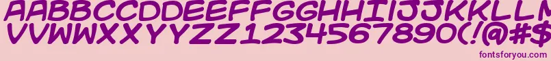 KidKosmicBold Font – Purple Fonts on Pink Background