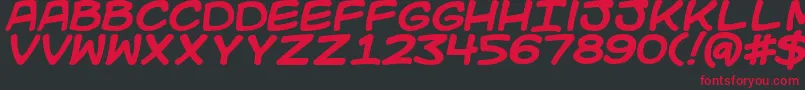 KidKosmicBold Font – Red Fonts on Black Background