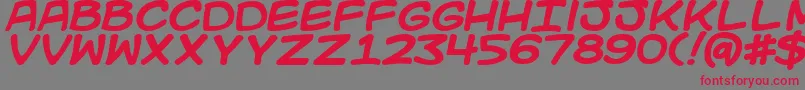 KidKosmicBold Font – Red Fonts on Gray Background