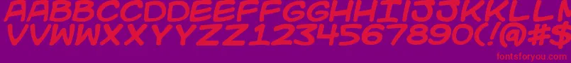 KidKosmicBold Font – Red Fonts on Purple Background