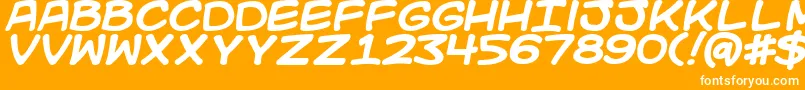 KidKosmicBold Font – White Fonts on Orange Background