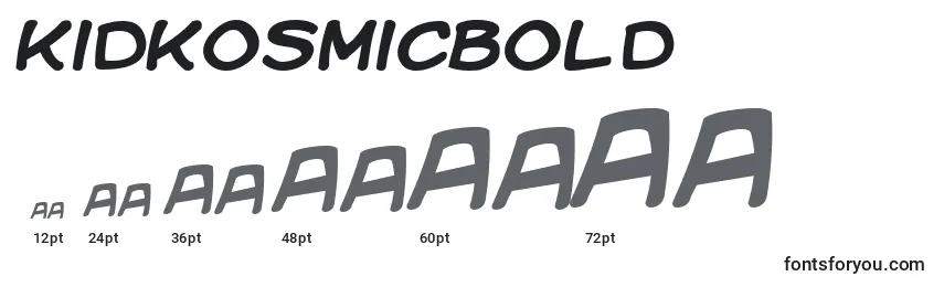 KidKosmicBold Font Sizes