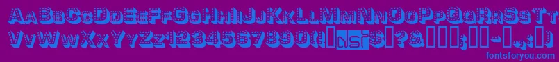 Tonight Font – Blue Fonts on Purple Background