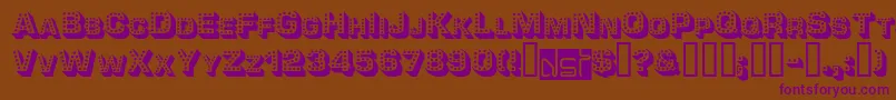 Tonight Font – Purple Fonts on Brown Background