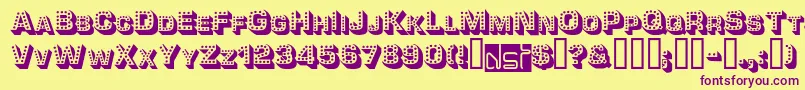Tonight Font – Purple Fonts on Yellow Background