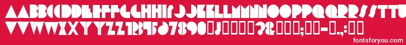 Cortesia Font – White Fonts on Red Background