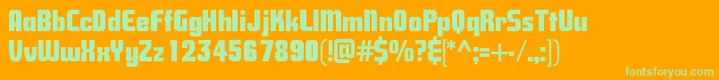 Savingsb Font – Green Fonts on Orange Background