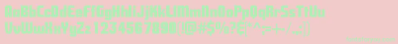 Savingsb Font – Green Fonts on Pink Background