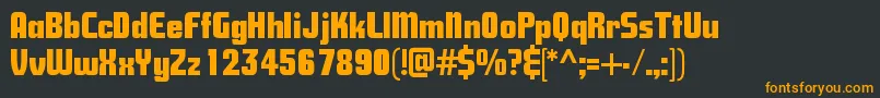 Savingsb Font – Orange Fonts on Black Background