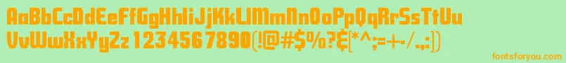 Savingsb Font – Orange Fonts on Green Background