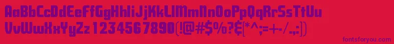 Savingsb Font – Purple Fonts on Red Background