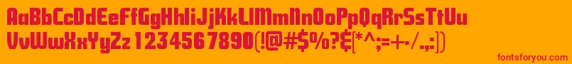 Savingsb Font – Red Fonts on Orange Background