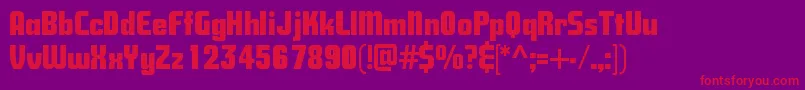 Savingsb Font – Red Fonts on Purple Background