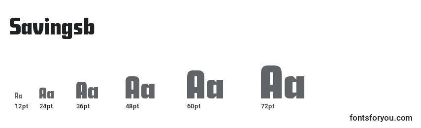 Savingsb Font Sizes