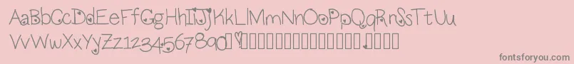 Loveness Font – Gray Fonts on Pink Background