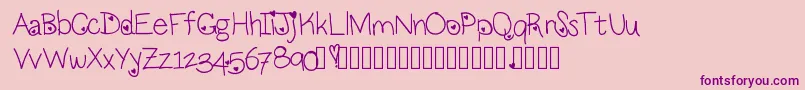 Loveness Font – Purple Fonts on Pink Background